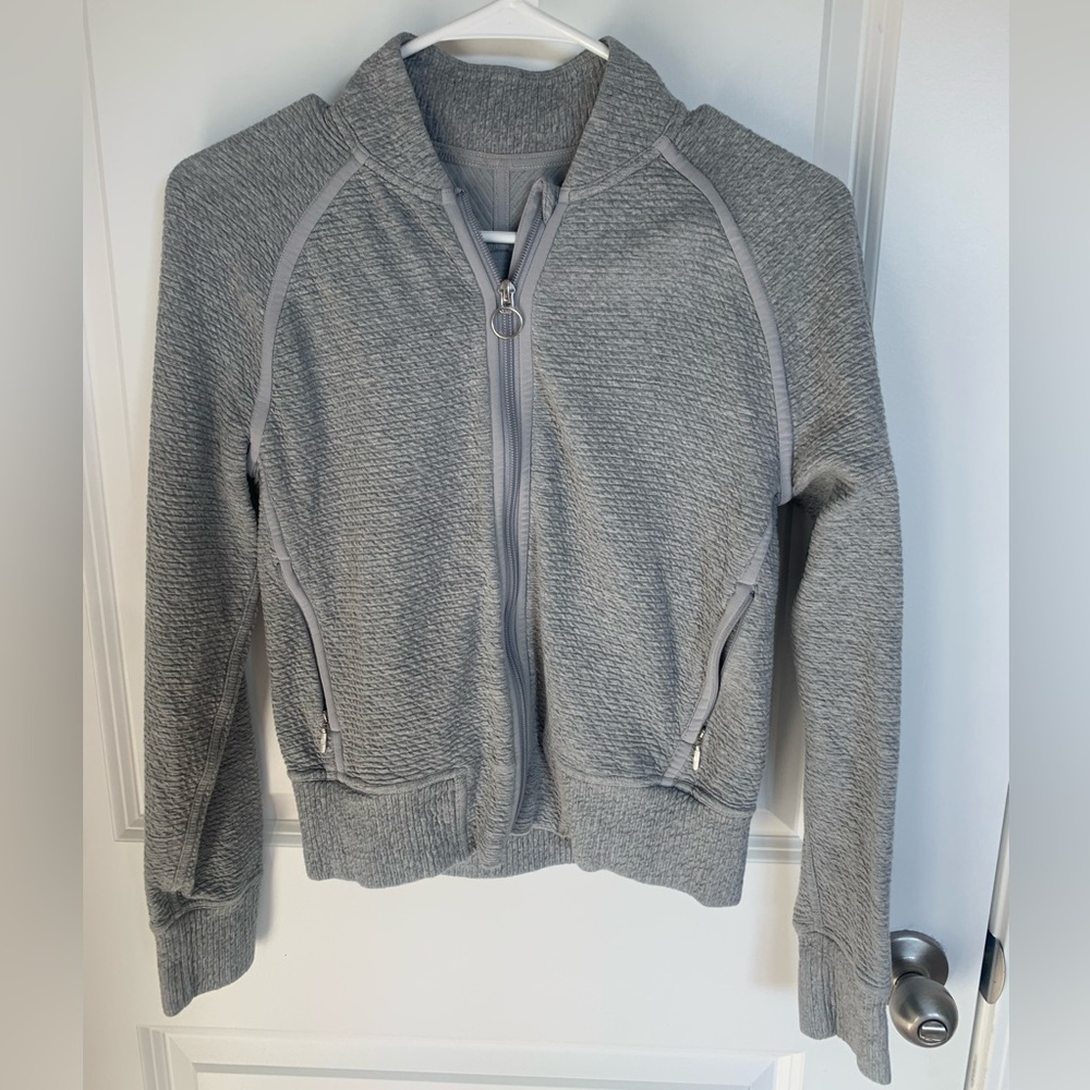 Lululemon On Repeat Bomber. “Heathered core light grey” color. Size 4.
